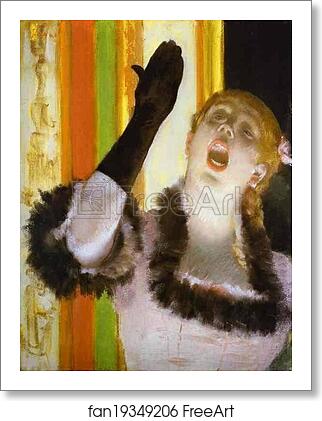 Free art print of Cafe Concert Singer by Edgar Degas
