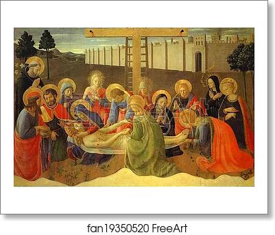 Free art print of Lamentation over the Dead Christ by Fra Angelico