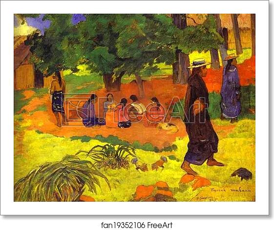 Free art print of Taperaa Mahana by Paul Gauguin