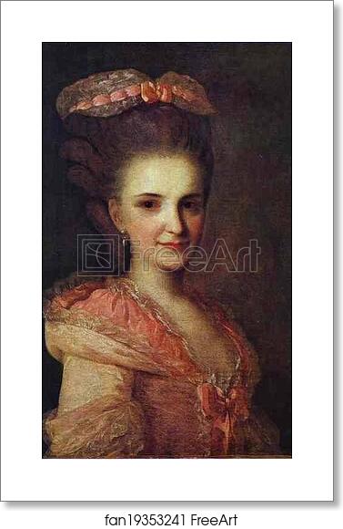 Free art print of Portrait of an Unknown Lady in a Pink Dress by Fedor Rokotov