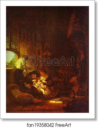 Free art print of Holy Family by Rembrandt Harmenszoon Van Rijn