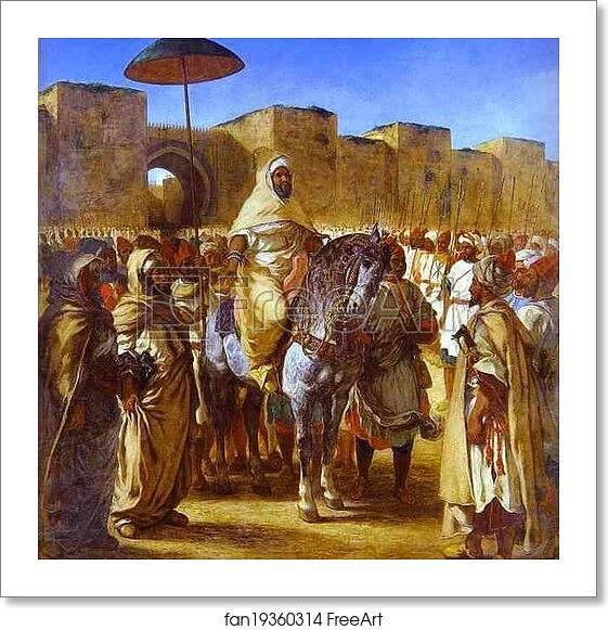 Free art print of The Sultan of Morocco and His Entourage by Eugène Delacroix Free art print of The Sultan of Morocco and His Entourage by Eugène Delacroix