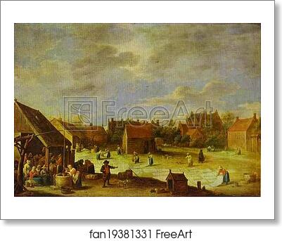 Free art print of A Bleaching Ground by David Teniers The Younger