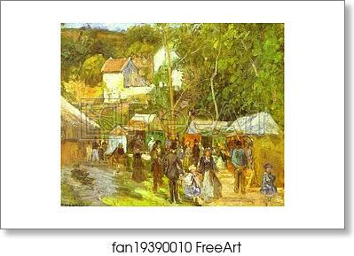 Free art print of A Fair at the Hermitage near Pontoise by Camille Pissarro Free art print of A Fair at the Hermitage near Pontoise by Camille Pissarro