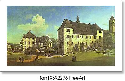 Free art print of Courtyard of the Castle at Köningstein from the South by Bernardo Bellotto