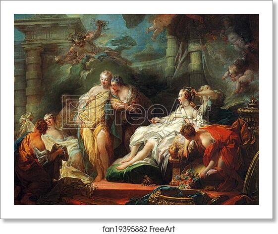 Free art print of Psyche Showing Her Sisters Her Gifts from Cupid by Jean-Honoré Fragonard