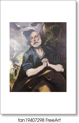 Free art print of St.Peter in Tears by El Greco