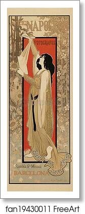 Free art print of Affiche espagnole pour la "Maison A. et E. Napoléon", photographes, à Barcelone. by Alexandre De Riquer Free art print of Affiche espagnole pour la "Maison A. et E. Napoléon", photographes, à Barcelone. by Alexandre De Riquer