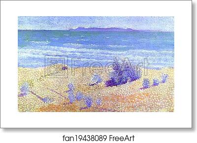 Free art print of Beach on the Mediterranian by Henri-Edmond Cross (Delacroix)