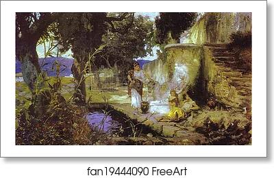 Free art print of By a Pool by Henryk Hector Siemiradzki Free art print of By a Pool by Henryk Hector Siemiradzki