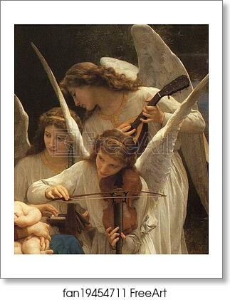 Free art print of Song of the Angels. Detail by William-Adolphe Bouguereau