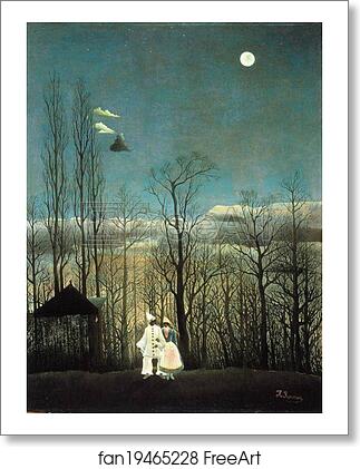 Free art print of Carnival Evening by Henri Rousseau