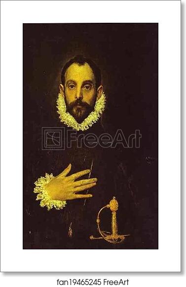 Free art print of Portrait of a Nobleman with His Hand on His Chest by El Greco Free art print of Portrait of a Nobleman with His Hand on His Chest by El Greco