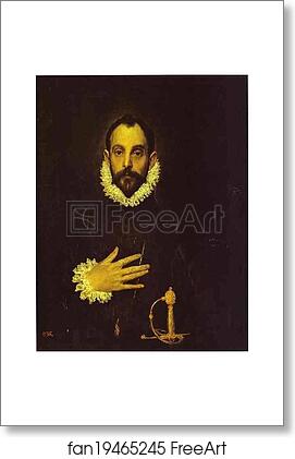 Free art print of Portrait of a Nobleman with His Hand on His Chest by El Greco