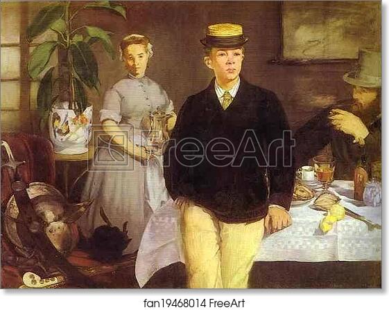 Free art print of Luncheon in the Studio by Edouard Manet