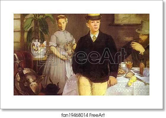 Free art print of Luncheon in the Studio by Edouard Manet
