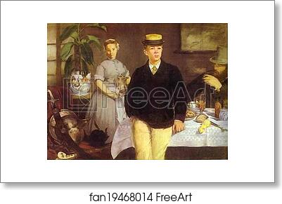 Free art print of Luncheon in the Studio by Edouard Manet