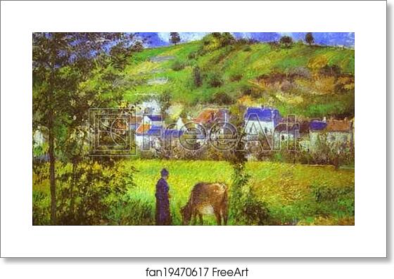 Free art print of Landscape at Chaponval by Camille Pissarro Free art print of Landscape at Chaponval by Camille Pissarro