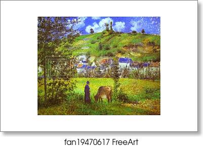 Free art print of Landscape at Chaponval by Camille Pissarro