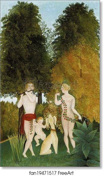 Free art print of Happy Quartet by Henri Rousseau