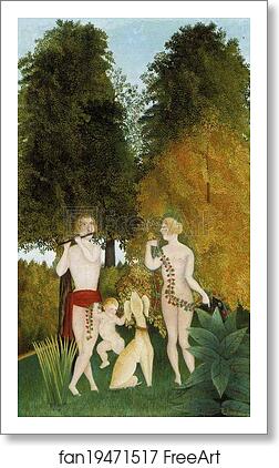 Free art print of Happy Quartet by Henri Rousseau