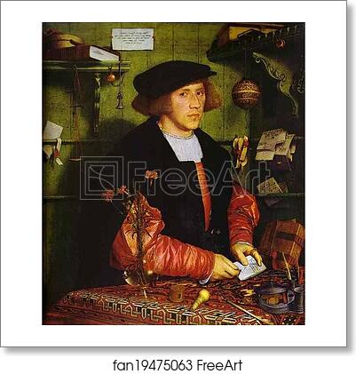 Free art print of Portrait of Georg Gisze of Danzig by Hans Holbein The Younger