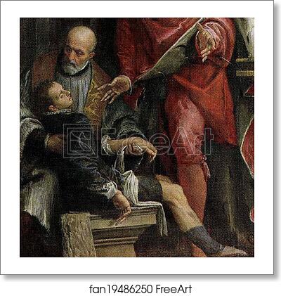 Free art print of Saint Pantaleon Healing a Child. Detail by Paolo Veronese