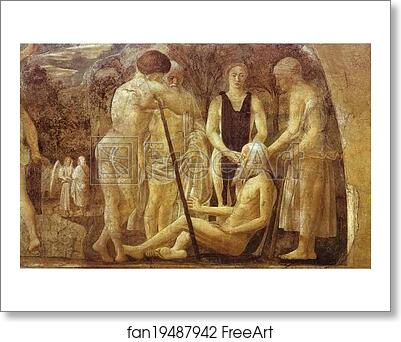 Free art print of Legend of the True Cross: Death of Adam. Detail by Piero Della Francesca