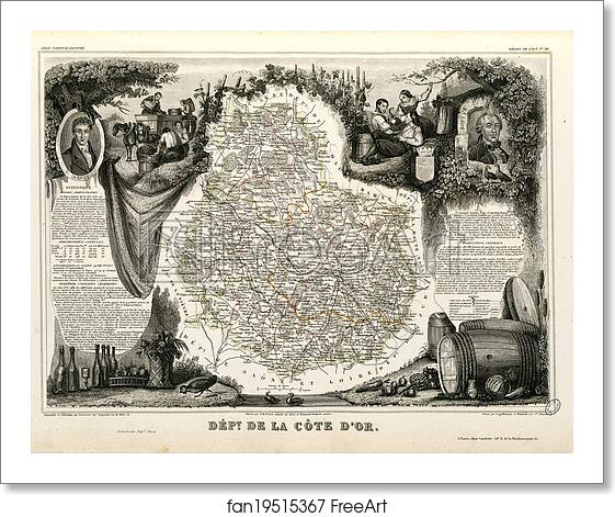 Free art print of Dépt. de la Côte d'Or (région de l'est) by Victor Jules Levasseur Free art print of Dépt. de la Côte d'Or (région de l'est) by Victor Jules Levasseur