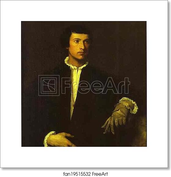 Free art print of Man with a Glove by Titian Free art print of Man with a Glove by Titian