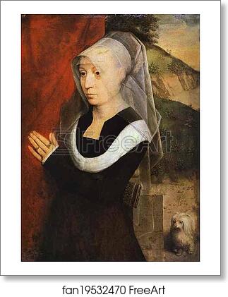 Free art print of Portrait of a Praying Woman by Hans Memling
