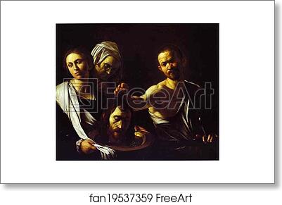Free art print of Salome with the Head of St. John the Baptist by Caravaggio