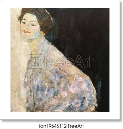 Free art print of Portrait of a Lady in White by Gustav Klimt