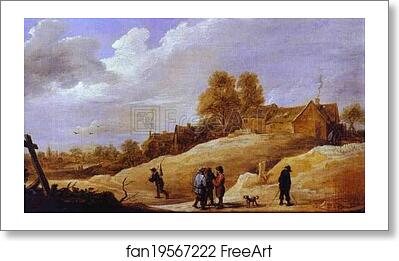 Free art print of On the Outskirts of a Town by David Teniers The Younger