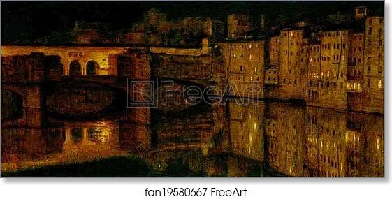 Free art print of The Ponte Vecchio, Florence by William Holman Hunt