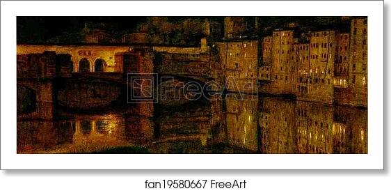 Free art print of The Ponte Vecchio, Florence by William Holman Hunt Free art print of The Ponte Vecchio, Florence by William Holman Hunt