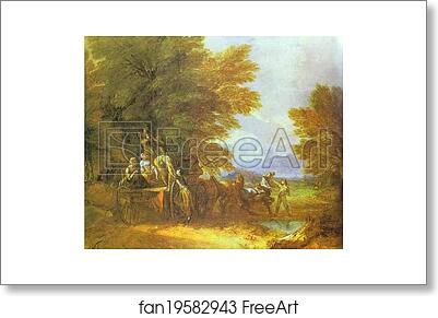 Free art print of The Harvest Wagon by Thomas Gainsborough