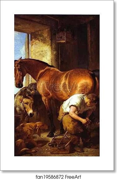 Free art print of Shoeing by Sir Edwin Landseer Free art print of Shoeing by Sir Edwin Landseer