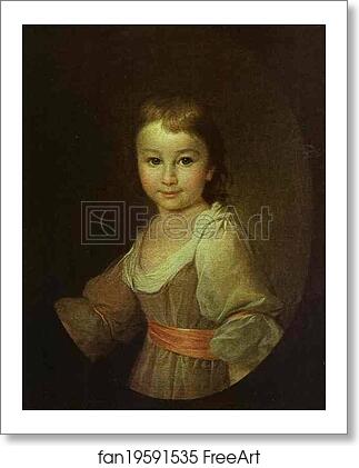 Free art print of Portrait of Countess Praskovya Vorontsova as a Child by Dmitry Levitzky