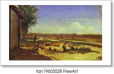 Free art print of Logs By the Road by Feodor Vasilyev