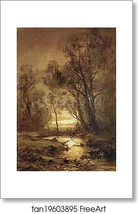 Free art print of Brook in a Forest by Feodor Vasilyev
