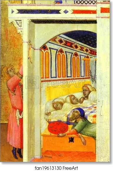Free art print of The Charity of St. Nicholas of Bari by Ambrogio Lorenzetti