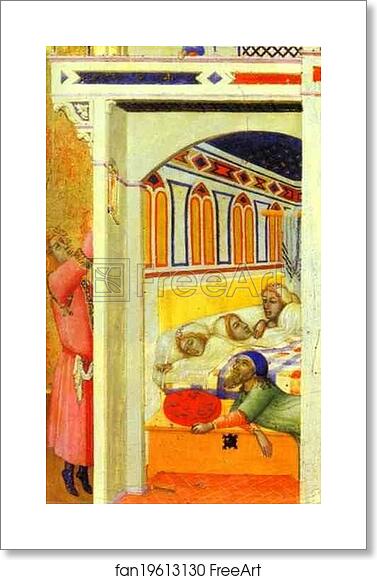 Free art print of The Charity of St. Nicholas of Bari by Ambrogio Lorenzetti