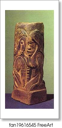 Free art print of Ceramic vase with Tahitian Gods - Hina and Tefatou by Paul Gauguin