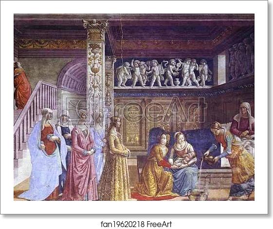 Free art print of The Birth of Mary by Domenico Ghirlandaio Free art print of The Birth of Mary by Domenico Ghirlandaio