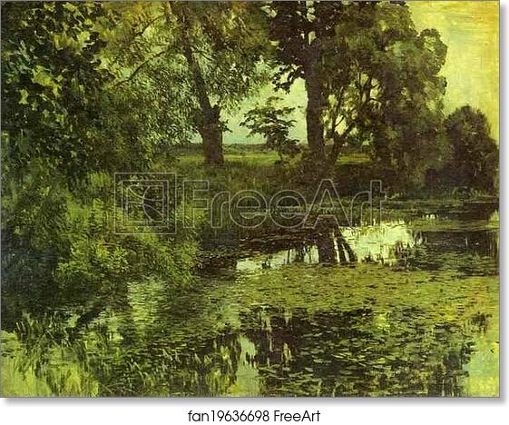 Free art print of Overgrown Pond by Isaac Levitan