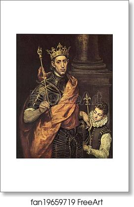 Free art print of St. Louis King of France with a Page by El Greco
