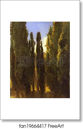 Free art print of Cypresses in the Crimea by Feodor Vasilyev
