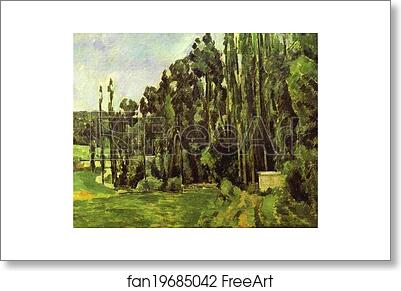 Free art print of Poplar Trees by Paul Cézanne
