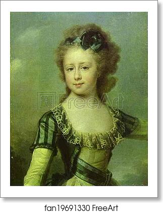 Free art print of Portrait of Grand Duchess Maria Pavlovna as a Child by Dmitry Levitzky